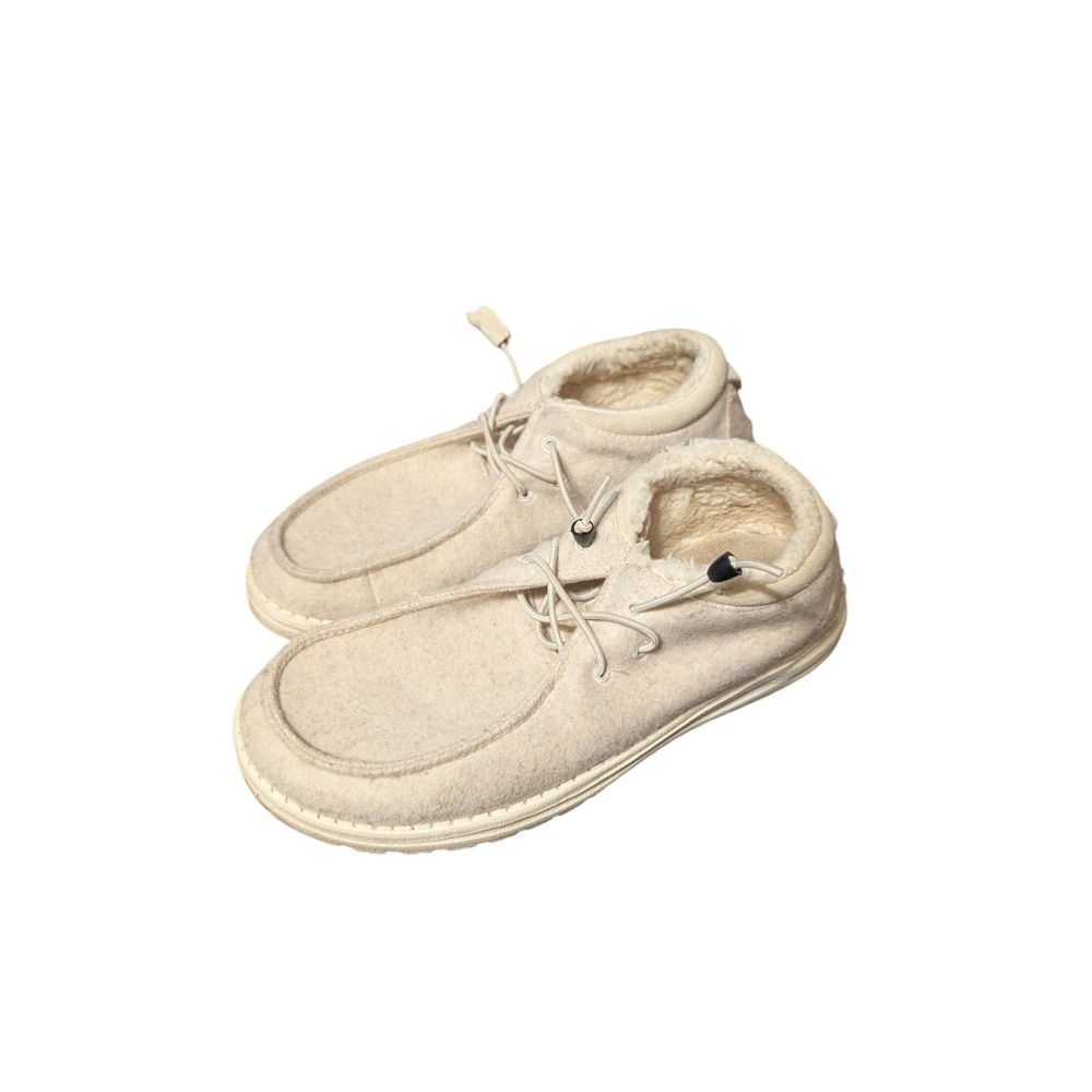 Hey Dude Cindy Shoes Women's 9‎ Beige Fleece Lined Casual Comfort Lightweight